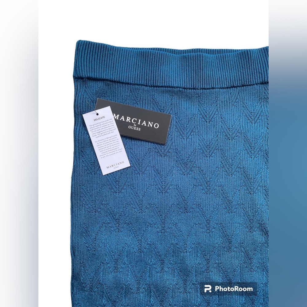 Blue Opal Midi Knit Pencil Skirt - Size S - Picture 8 of 9